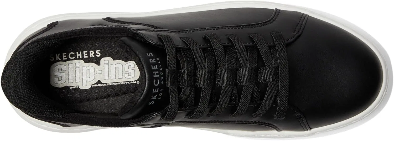 Мужские туфли Skechers Hands-Free Court Break Double Ventilated, 2-Black Duraleather Mesh — фото 4