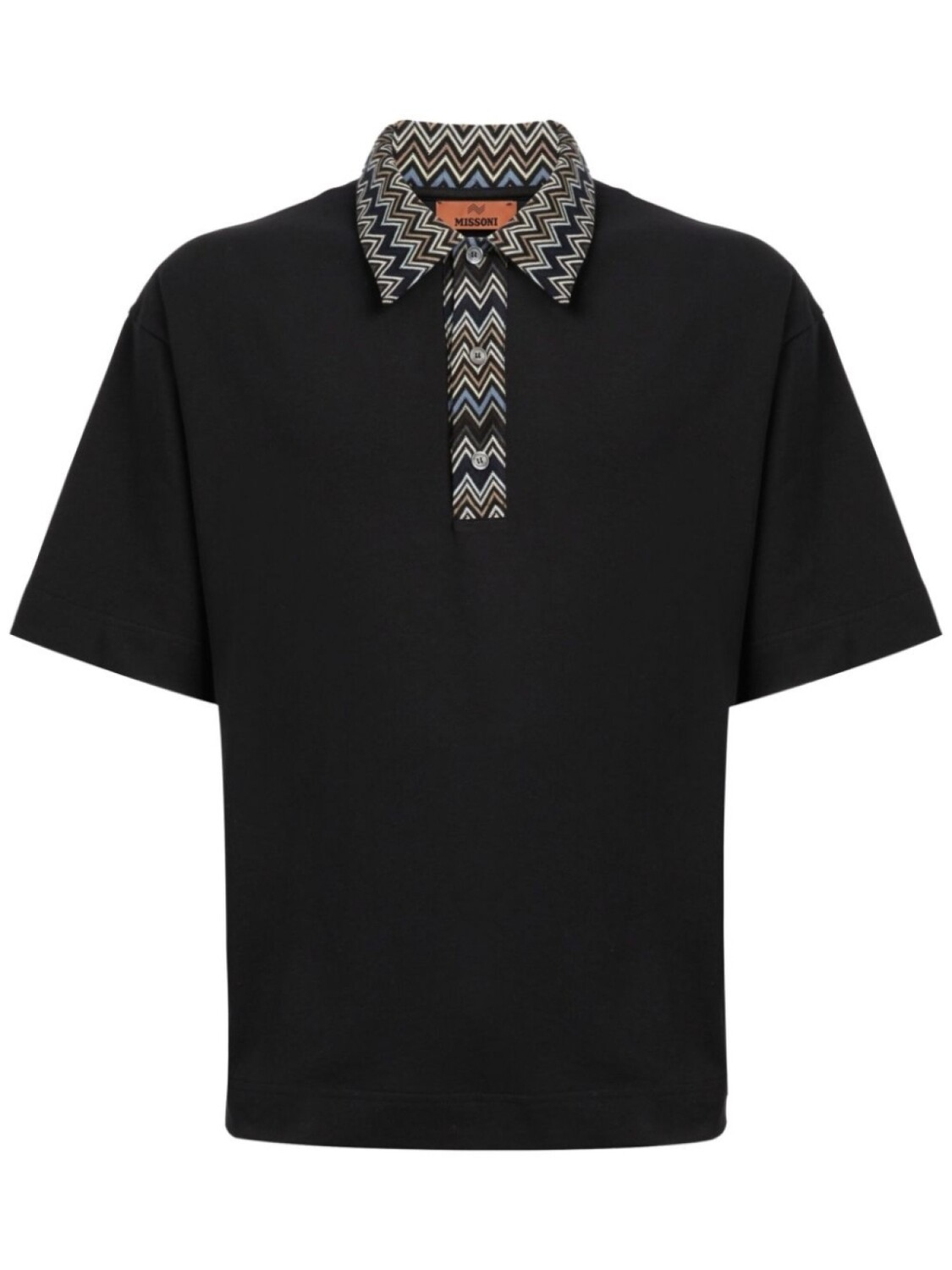 

Missoni рубашка поло с узором шеврон, черный