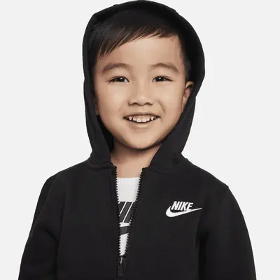 Худи Nike Sportswear Club Fleece Toddler Full-Zip Hoodie, черный — фото 3