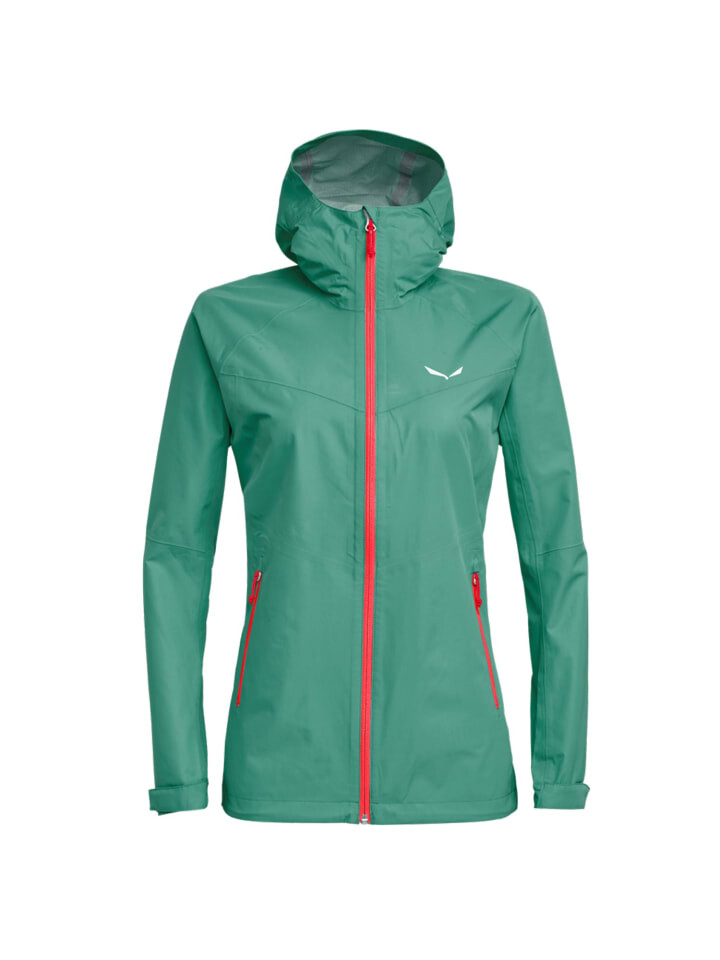 

Куртка софтшелл Salewa Regenjacke Aqua 3.0 ptx Hardshell, зеленый