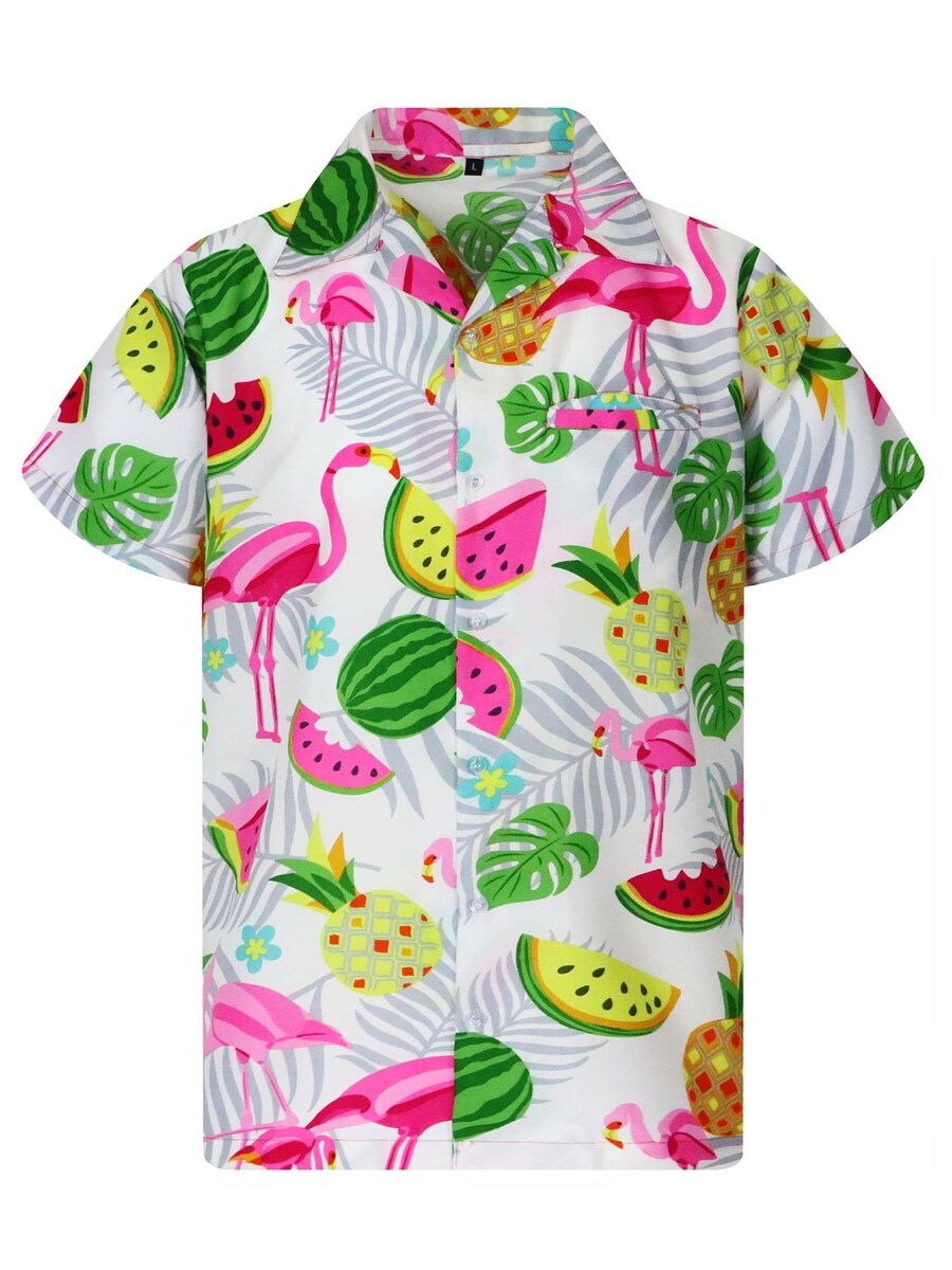 

Рубашка King Kameha Flamingo Melon, белый