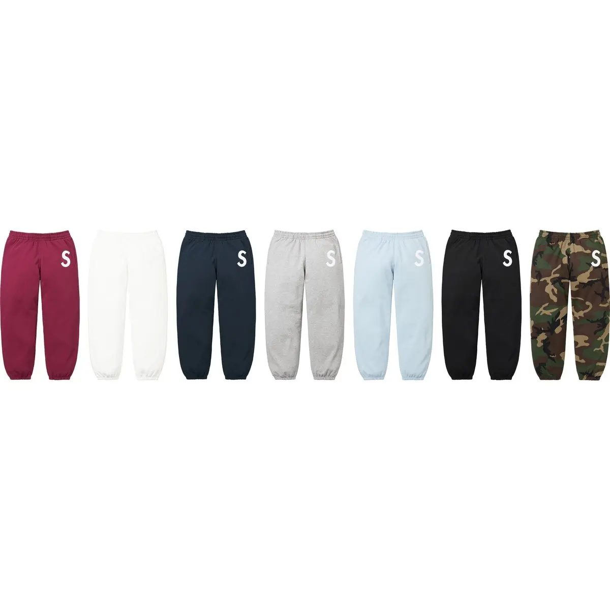 Утепленные брюки s logo вязаные утепленные брюки unisex Supreme, синий — фото 4