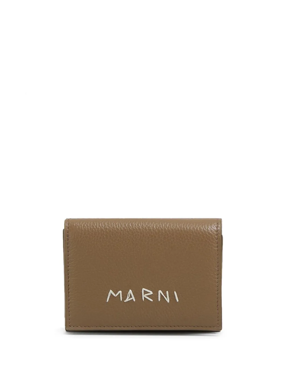 

Кошелек с вышитым логотипом Marni, коричневый