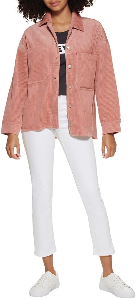 

Женская куртка-рубашка Levi's Bull из хлопкового твила (стандартные и большие размеры), Mahogany