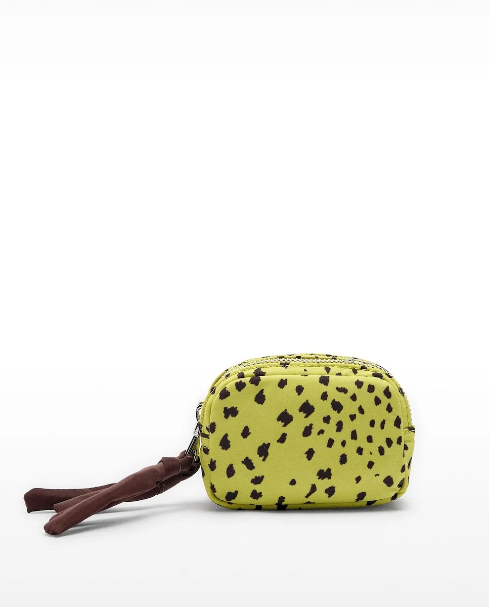 

Женский маленький кошелек с животным принтом Parfois, лайм