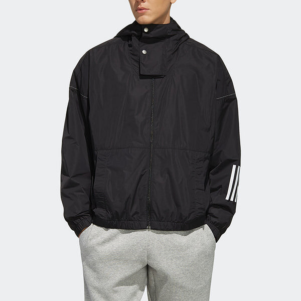 Куртка m s2s wv cl jkt sports hooded jacket black Adidas, черный — фото 3