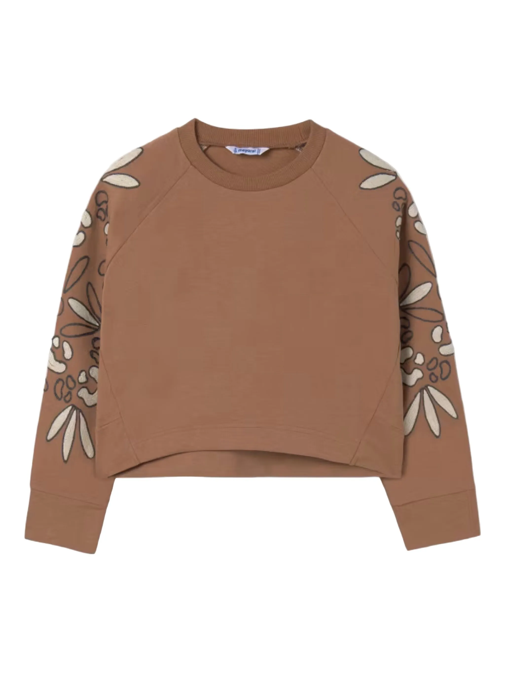 

Толстовка с принтом на рукаве Mayoral, коричневый