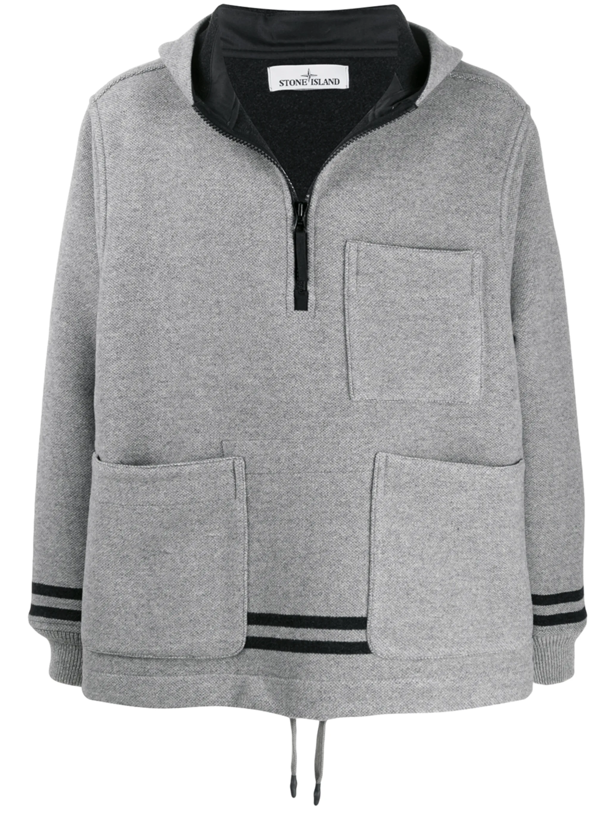 

Худи с накладными карманами Stone Island, серый