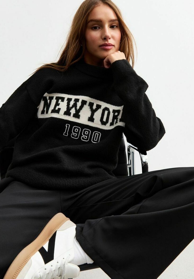 

Джемпер SLOGAN New Look, черный