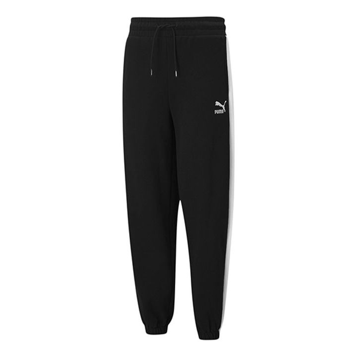 

Спортивные брюки (WMNS) PUMA Classics Relaxed Joggers Logo Printing Sports Trousers Black 530282-01