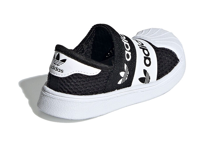 Слипоны Adidas Originals Superstar Series Toddler Shoes Baby сетчатые, черный — фото 4