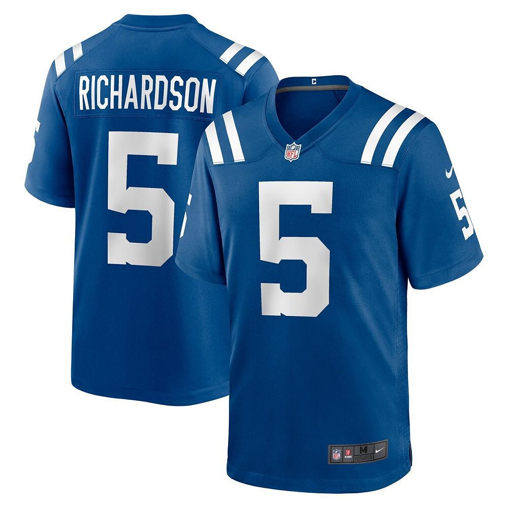 

Мужское джерси Nike Anthony Richardson Royal Indianapolis Colts 2023, выбранное в первом раунде драфта НФЛ 2023 года, цвет Clt Blue