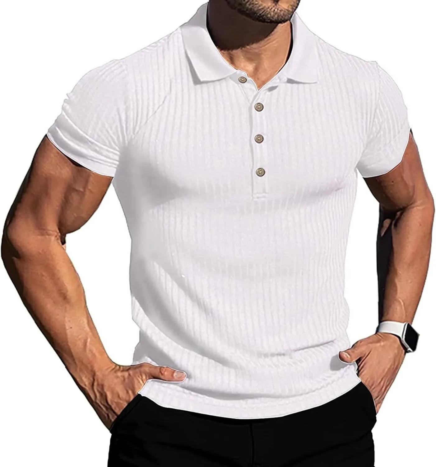 

Футболка Hansber мужская Slim Fit с коротким рукавом