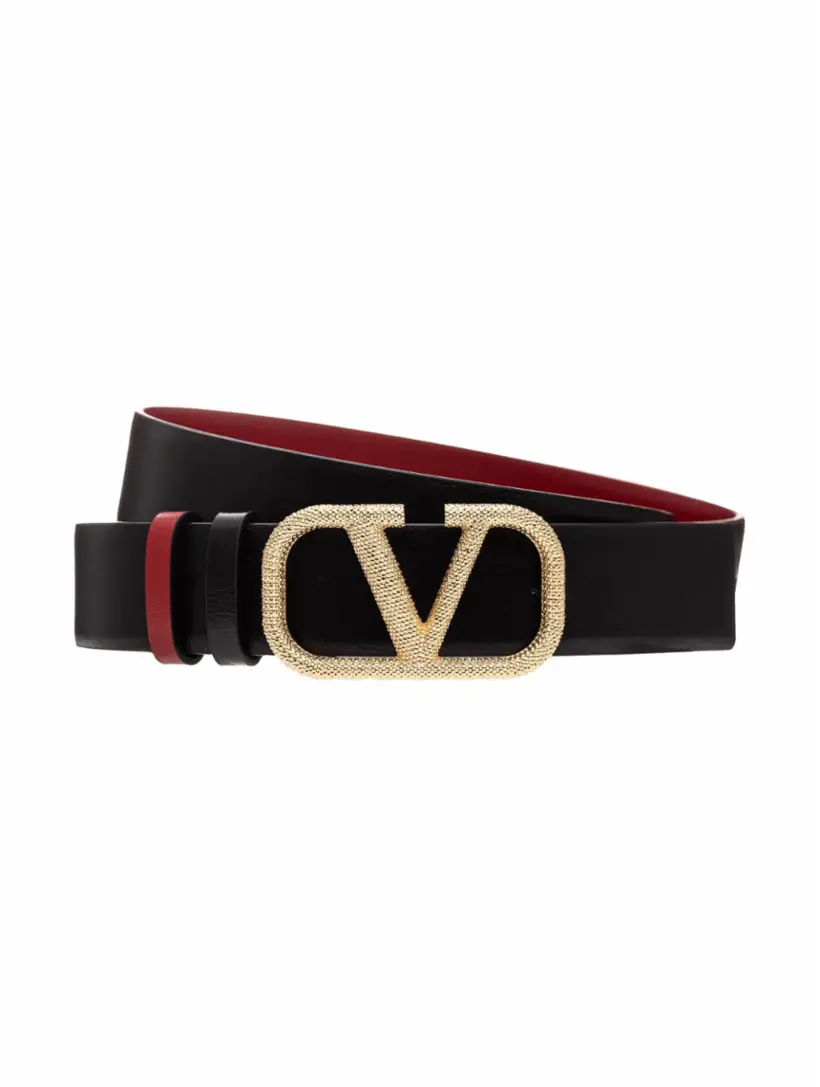 

Двусторонний ремень V-logo Valentino Garavani, черный