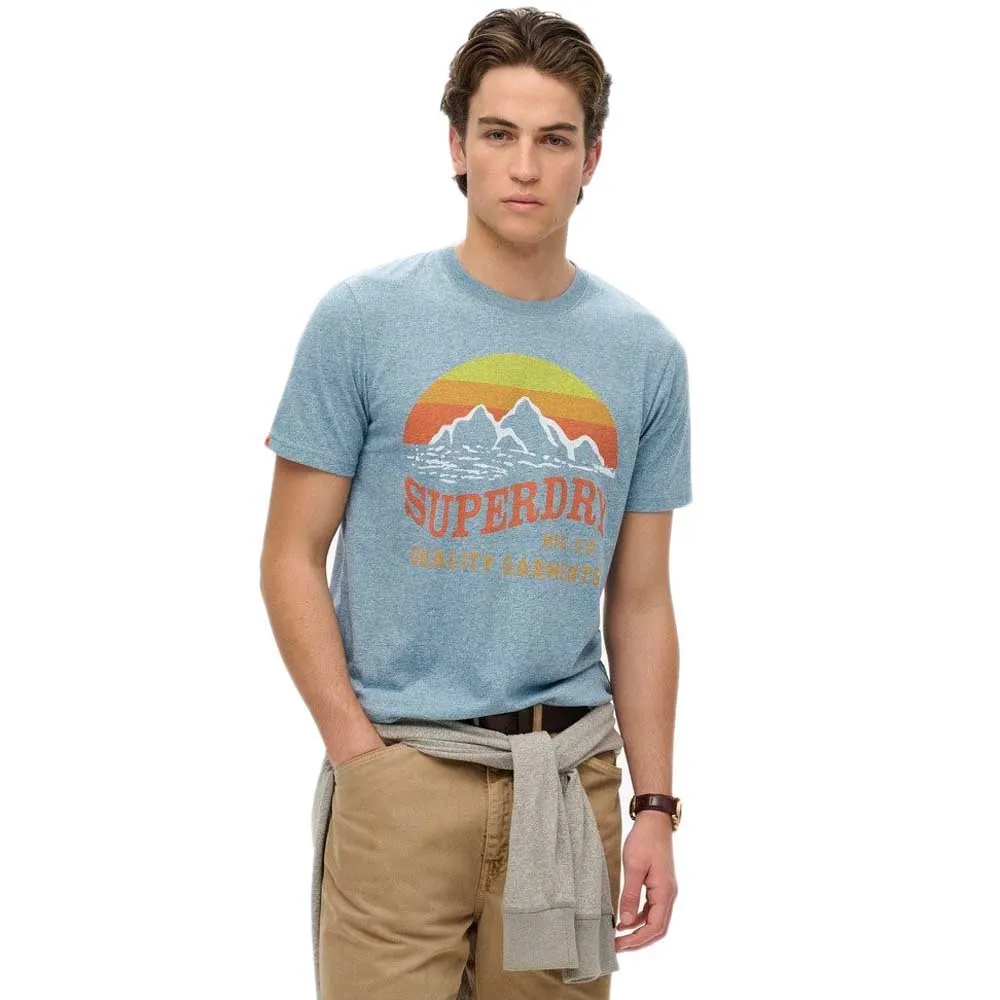 

Футболка с коротким рукавом Superdry Cl Great Outdoors Relaxed, синий