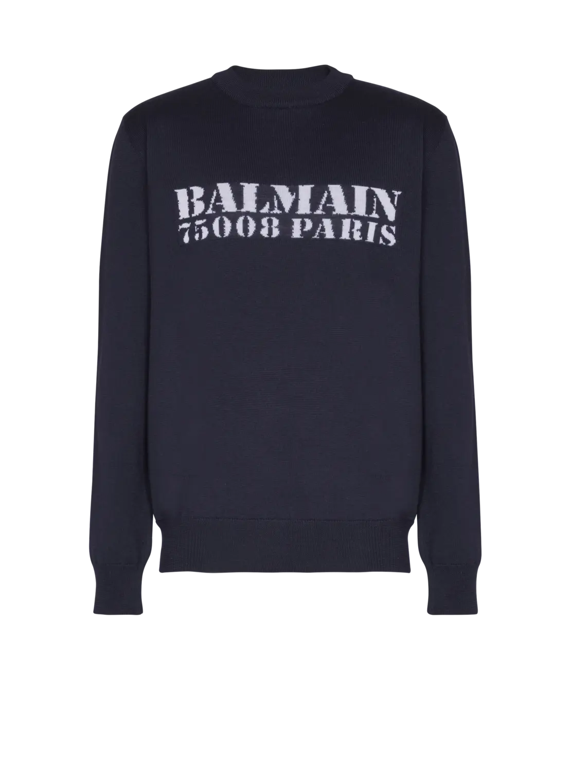 

Джемпер из мериносовой шерсти Balmain Stamp, темно-синий