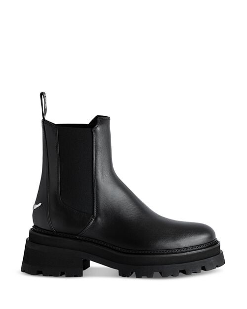 Женские эластичные белые ботинки челси Ride Zadig & Voltaire, цвет Black