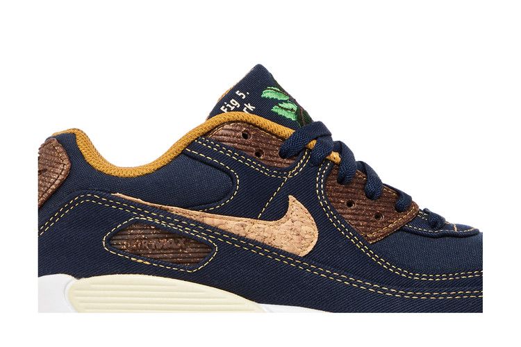 Кроссовки Nike Air Max 90 GS 'Cork - Obsidian', синий — фото 3