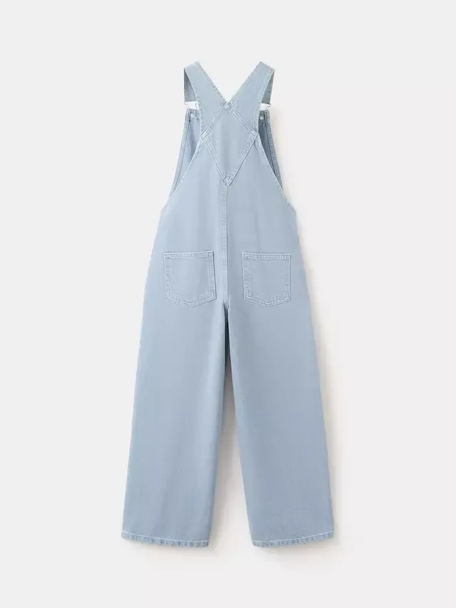 Детский длинный джинсовый комбинезон, синий Mango — фото 2