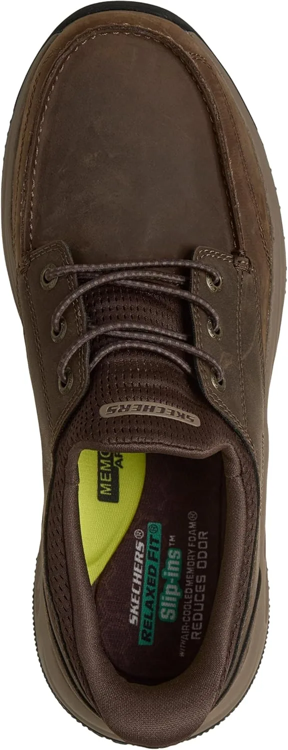 Мужские лоферы Skechers USA Meroe Ollie Moc Toe Leather Bungee Bow — фото 3
