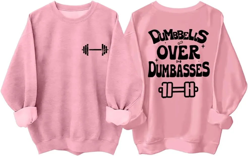 

Толстовка с принтом Dumbbells Over Dumbasses JIONOCY