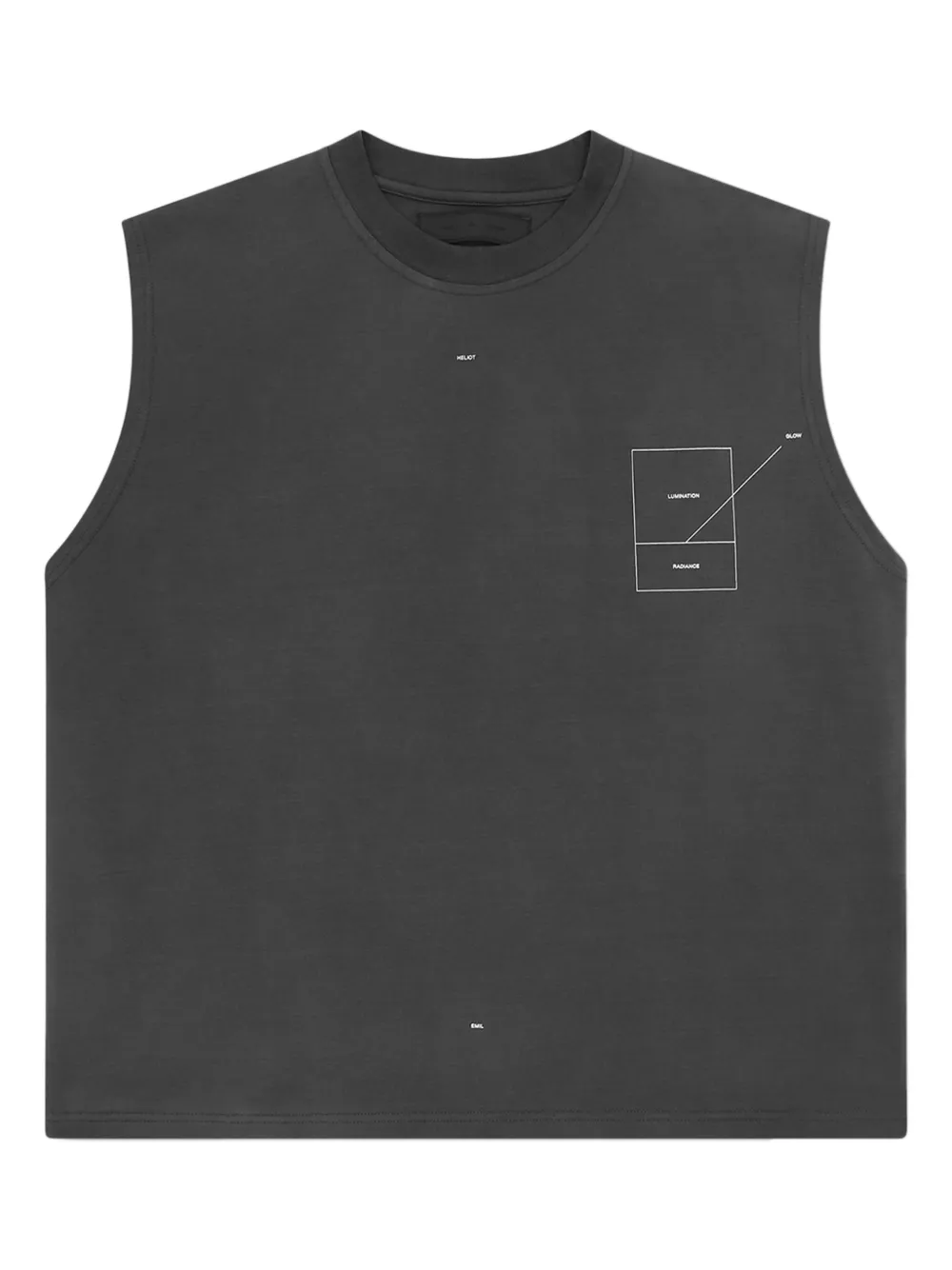 

Топ с графичным принтом Heliot Emil, серый