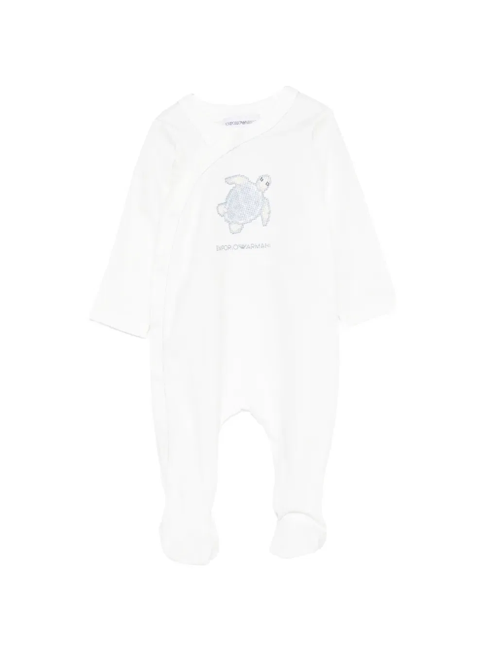 Пижама с вышивкой логотипа Emporio Armani Kids, белый