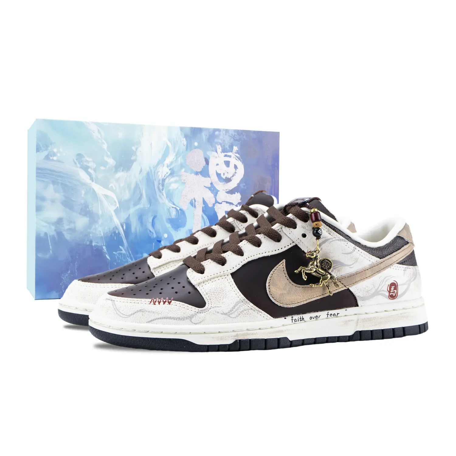 

Nike Повседневные кроссовки dunk xiaoqi duoli устойчивые к истиранию мужские brown white