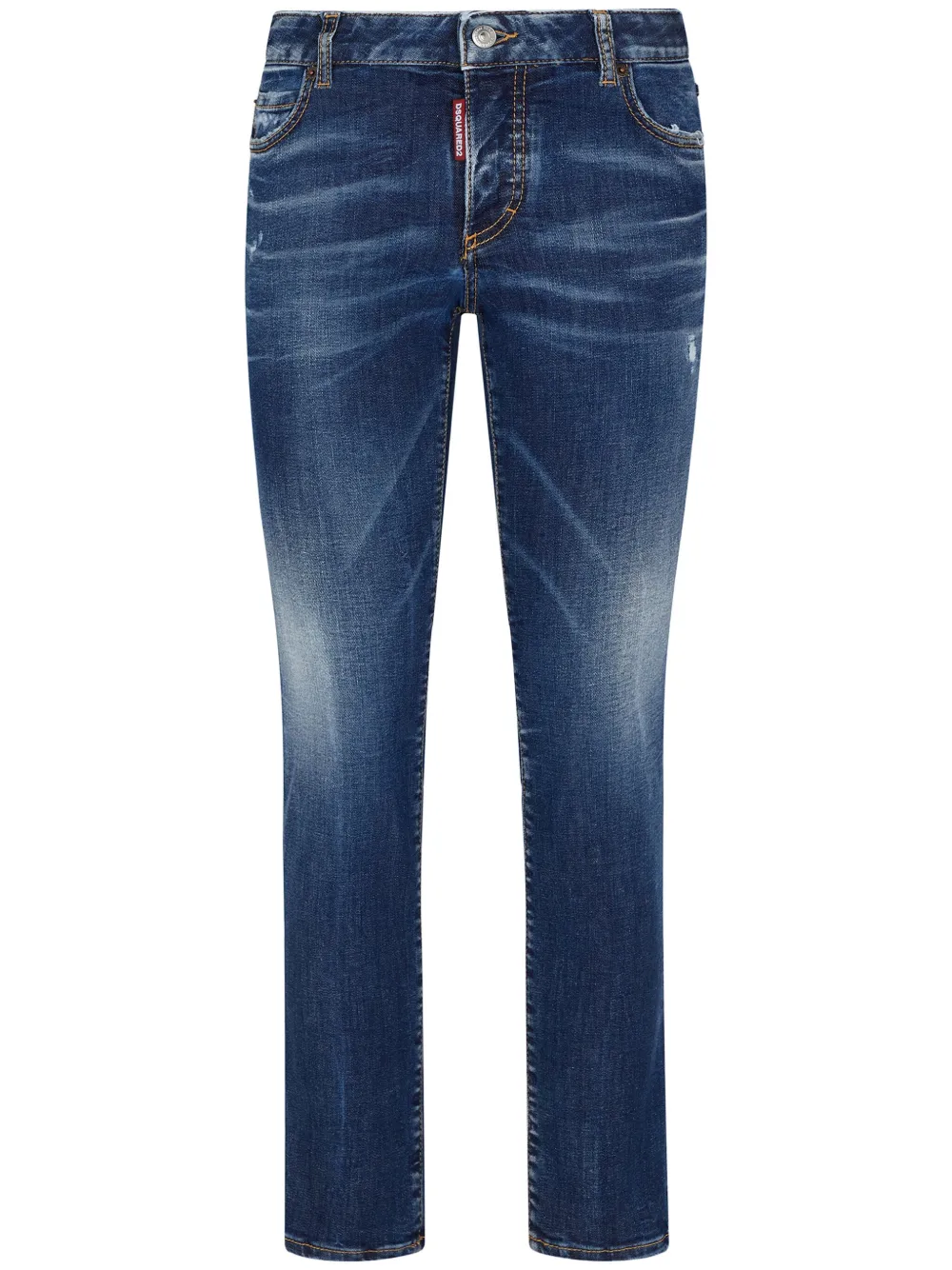 

Узкие джинсы с эффектом потертости DSQUARED2, синий