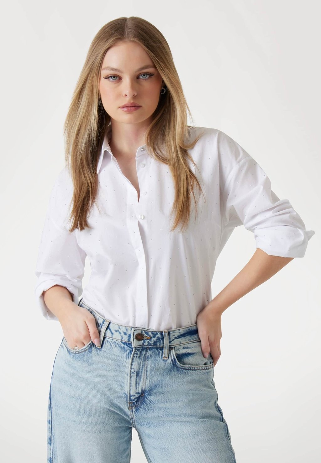 

Рубашка NIETEN ALLOVER Guess, белый