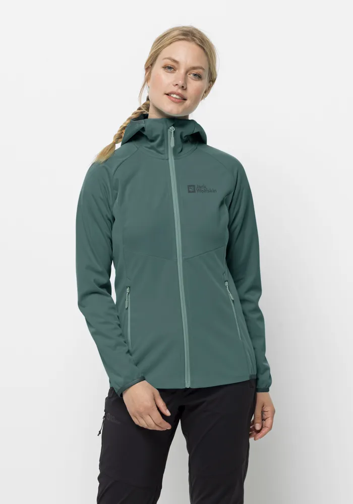 

Куртка из софтшелла Jack Wolfskin "GO HIKE SOFTSHELL W", с капюшоном, цвет Petrol