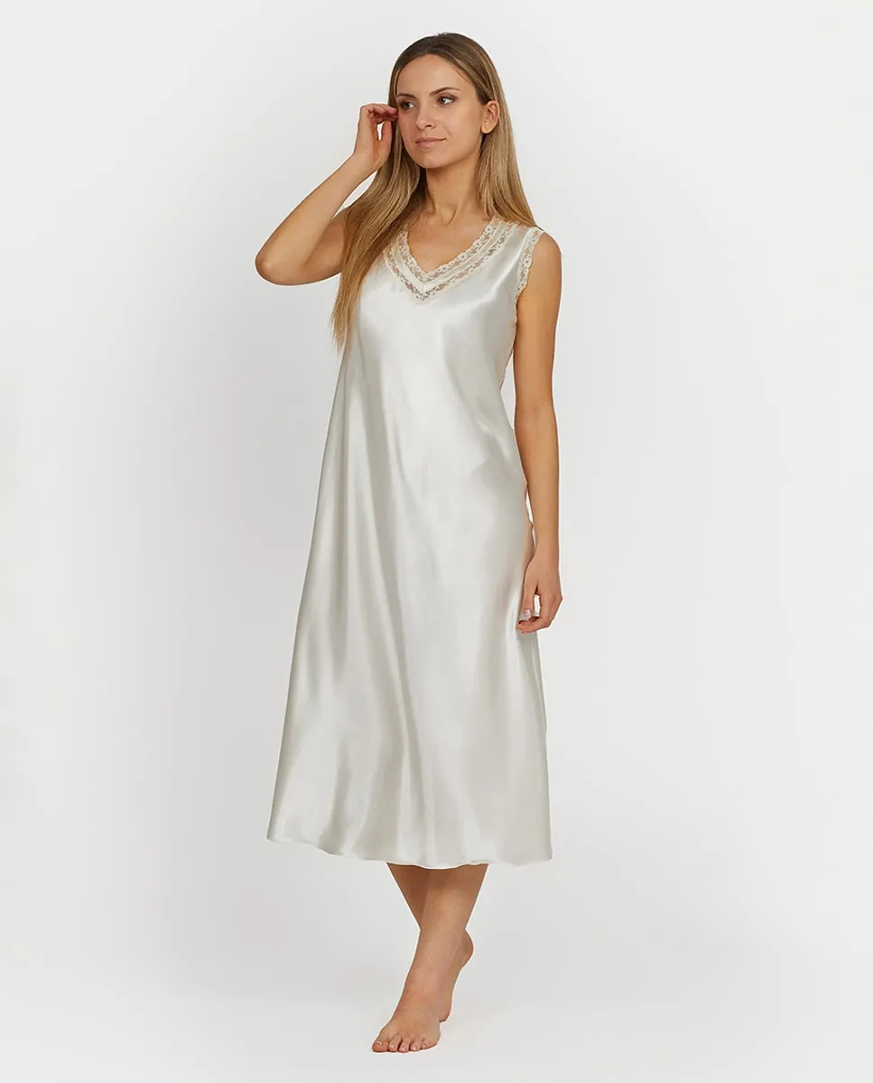 

Женская ночная рубашка однотонная с коротким рукавом Nansú, бежевый