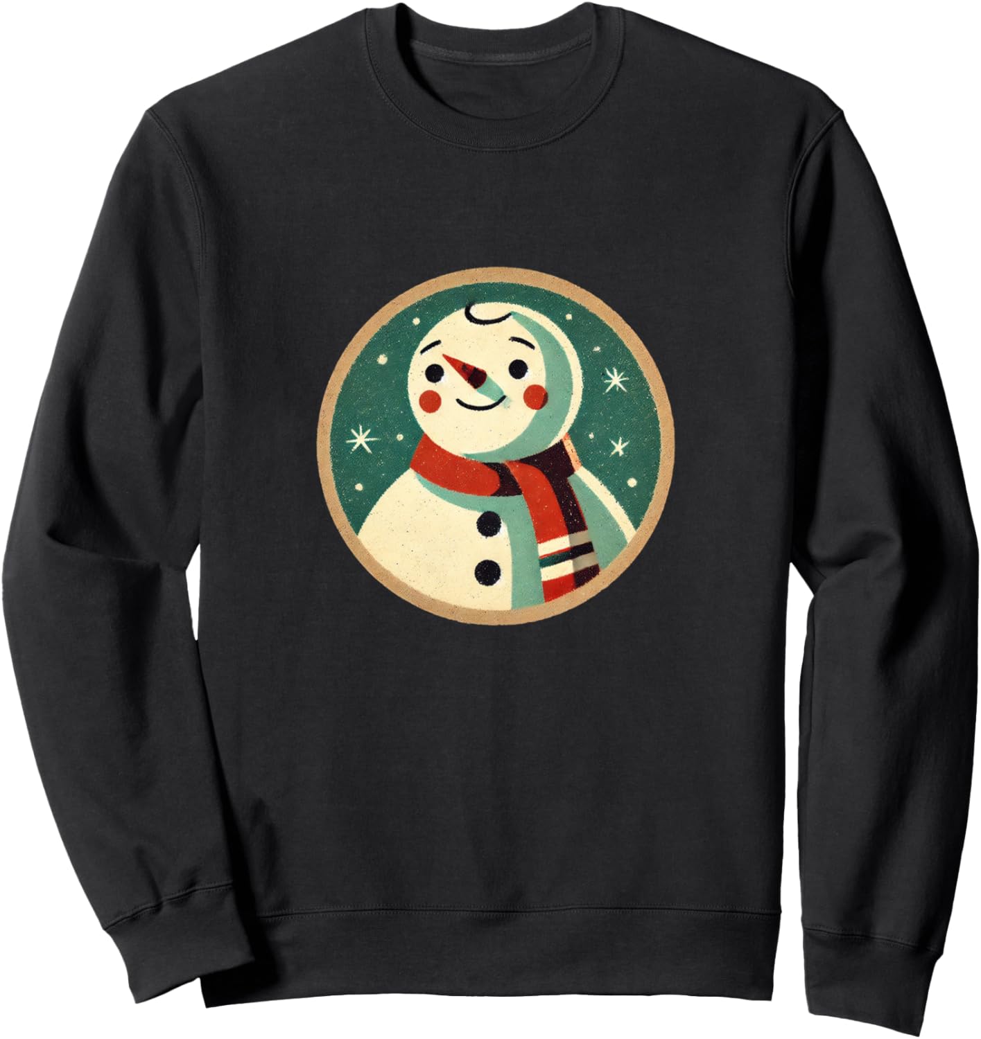 

Толстовка с изображением снеговика в честь зимнего солнцестояния Vintage Snowman Snugg, черный