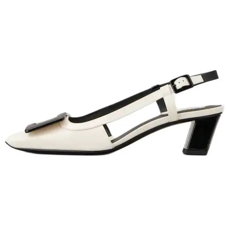 Roger Vivier Туфли Belle Vivier на высоком каблуке 4,5 см, женские, белые, черные