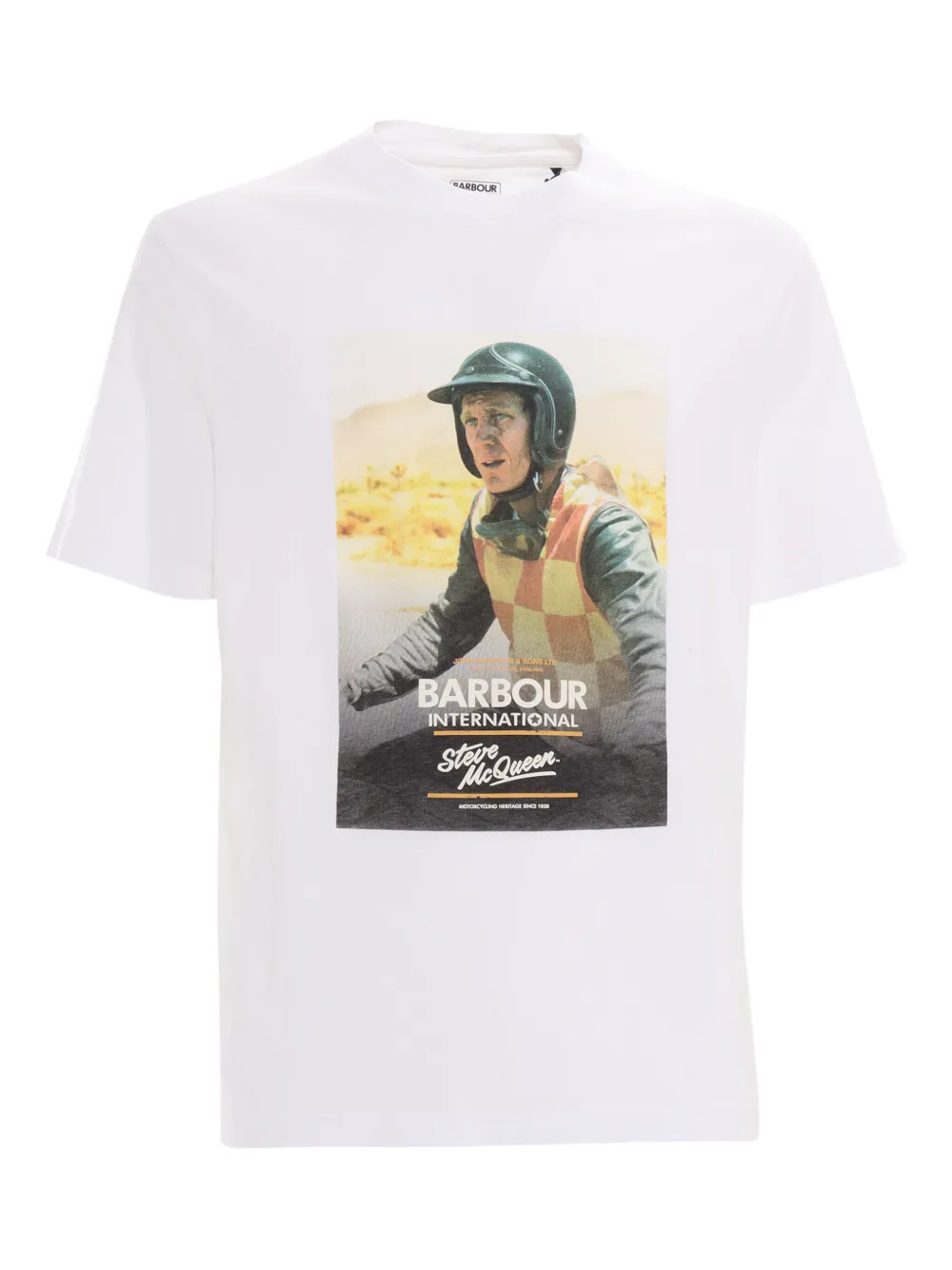 

Футболка Nicholl Steve McQueen с графичным принтом Barbour International, белый