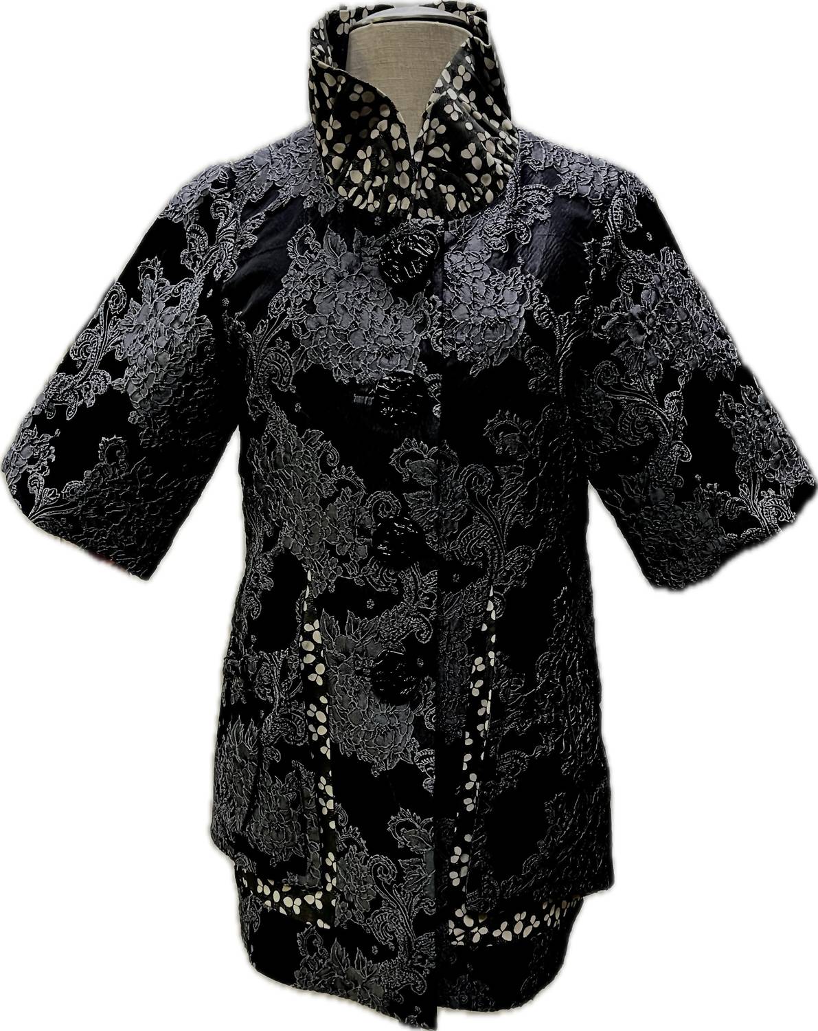 

Куртка с карманами и оборками 9176Blk An Ren