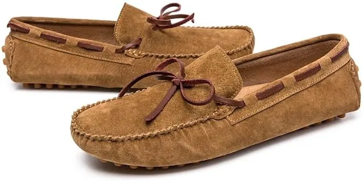 Мокасины замшевые Solid Color Slip Resistant Flexible Lightweight Fashion Slip-on, Brown PUGHGAETZF