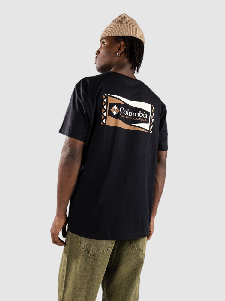 

Футболка Columbia North Cascades T-Shirt, black/ hex flag, Черный, Футболка Columbia North Cascades T-Shirt, black/ hex flag