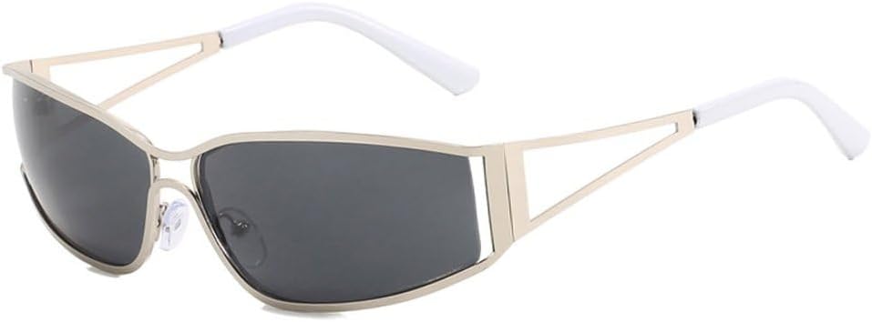 

Солнцезащитные очки для женщин и мужчин, большие, с градиентным рассеиванием, солнцезащитные очки в стиле стимпанк, солнцезащитные очки с зеркальными линзами GHVWYX, Gray