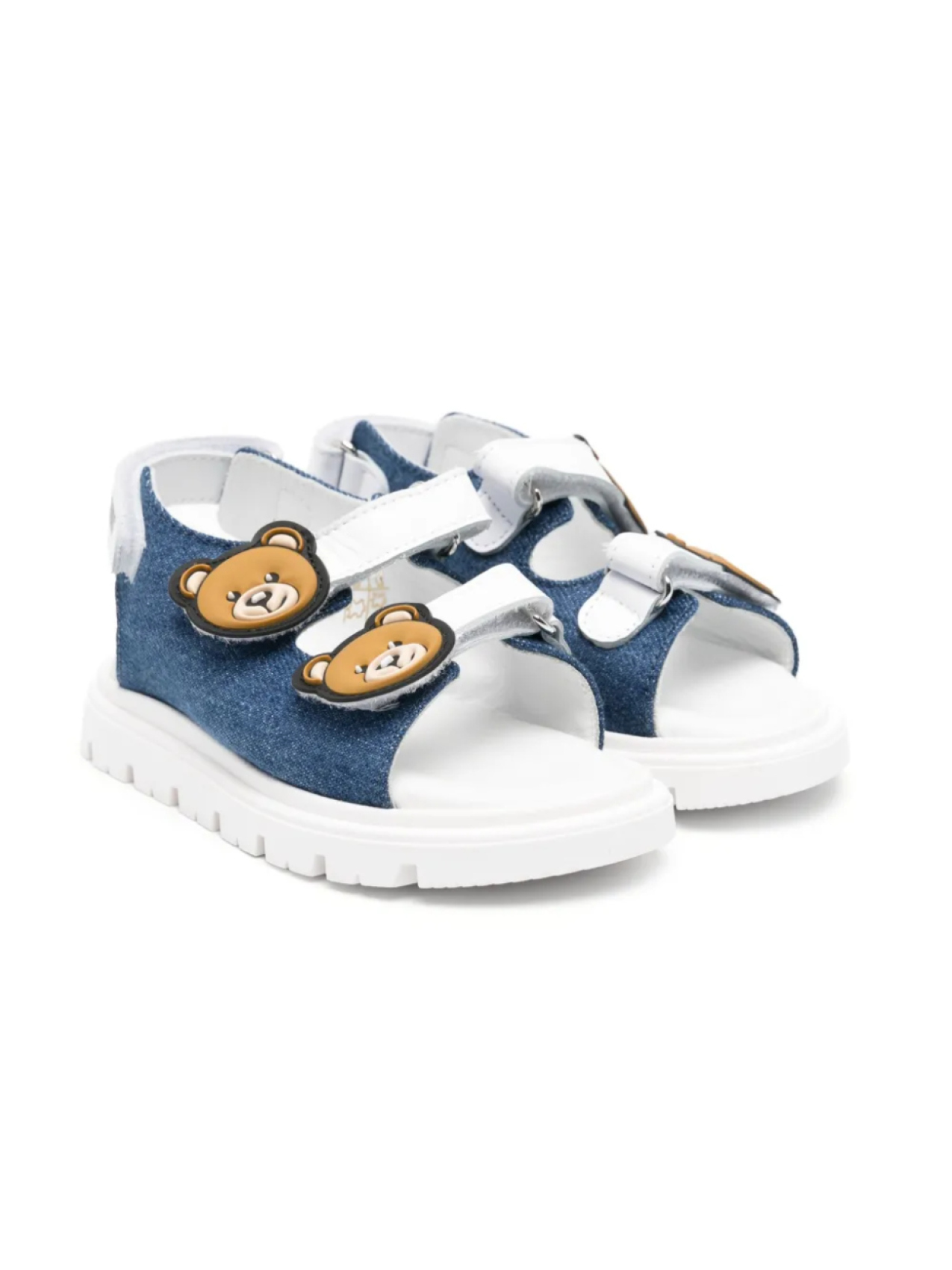 

Сандалии с нашивками в виде плюшевого мишки Moschino Kids, белый