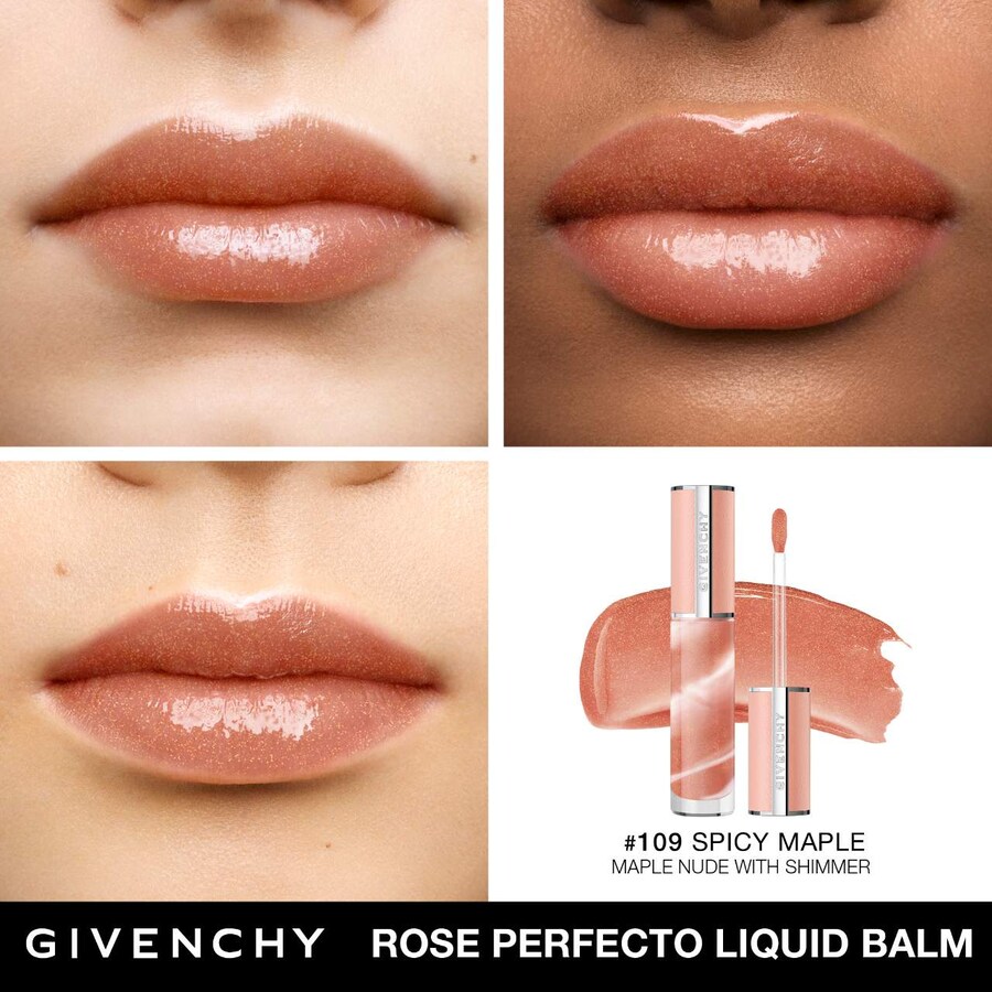 Увлажняющий тонирующий бальзам для губ Rose Perfecto Givenchy, .2 oz, 109 Spicy Maple — фото 3