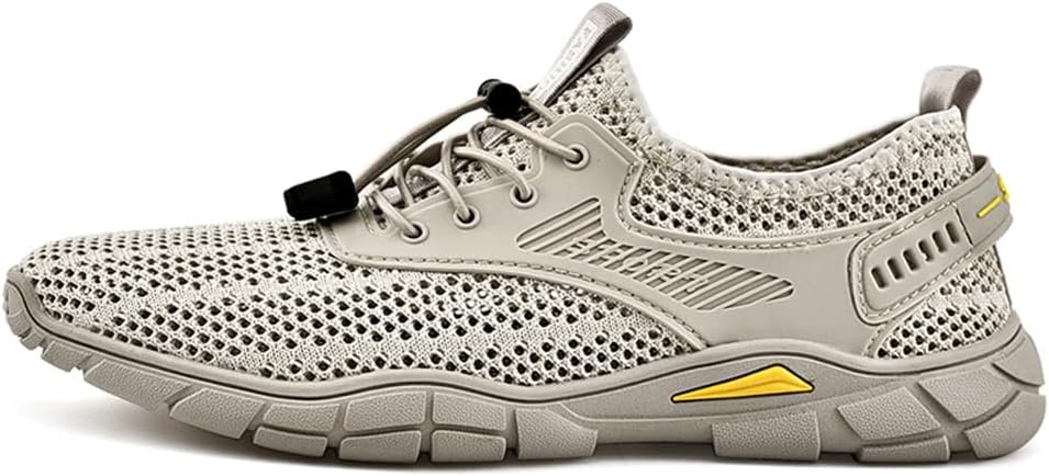 Мужские водные кроссовки Quick Dry Barefoot для плавания в реке, бассейне и на пляже, походов и прогулок, слипоны, легкие и дышащие Abborora, бежевый — фото 3