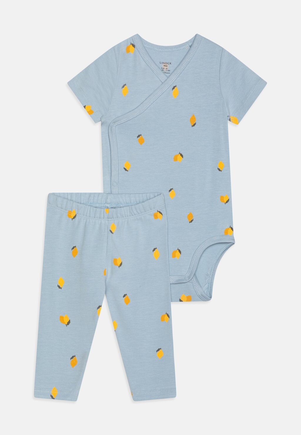 

Леггинсы Wrap Lemons Unisex Set Lindex, Брюки светло-голубые