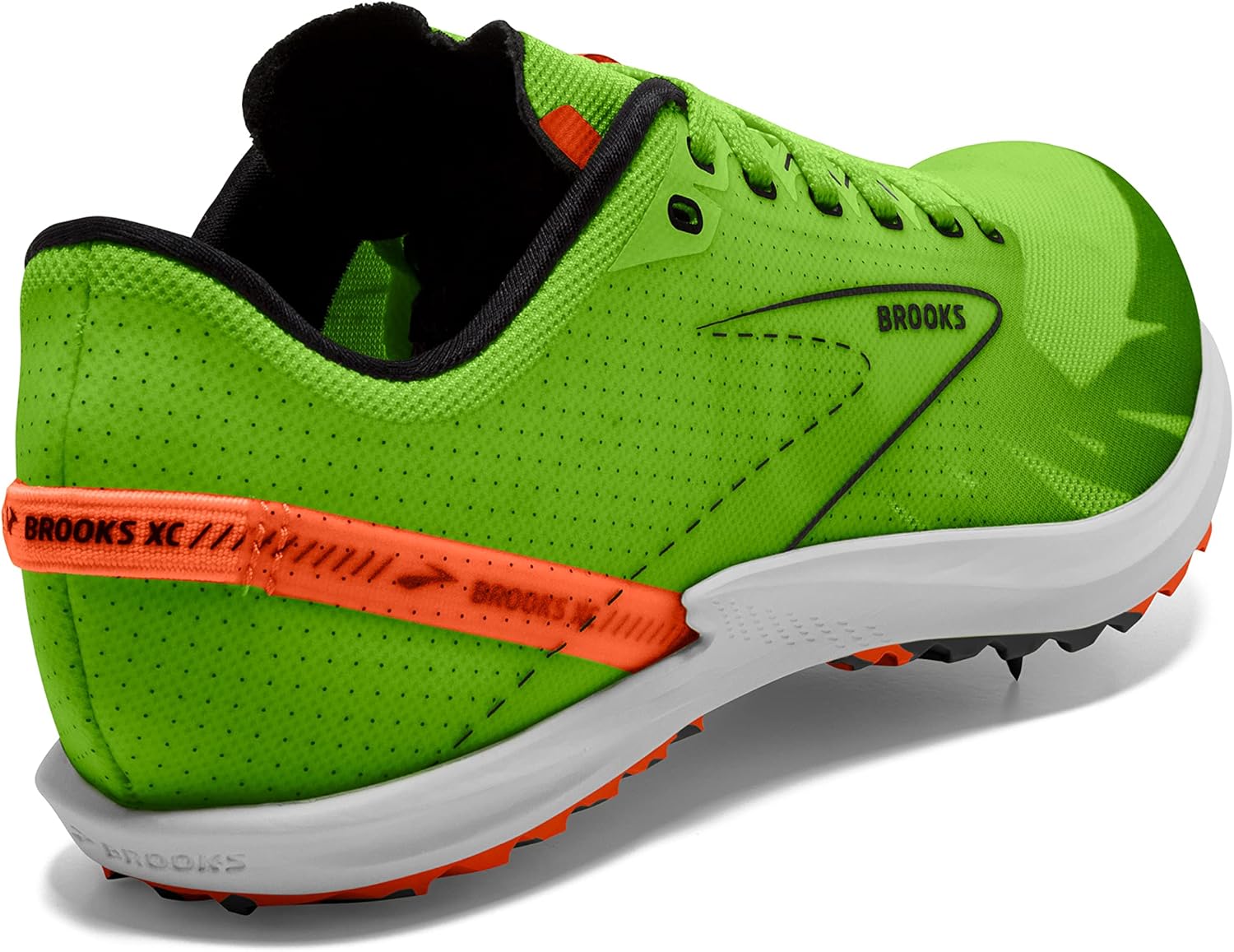 Беговые кроссовки Brooks Draft XC без шипов с поддержкой для кросс-кантри, белый/зеленый/оранжевый — фото 4