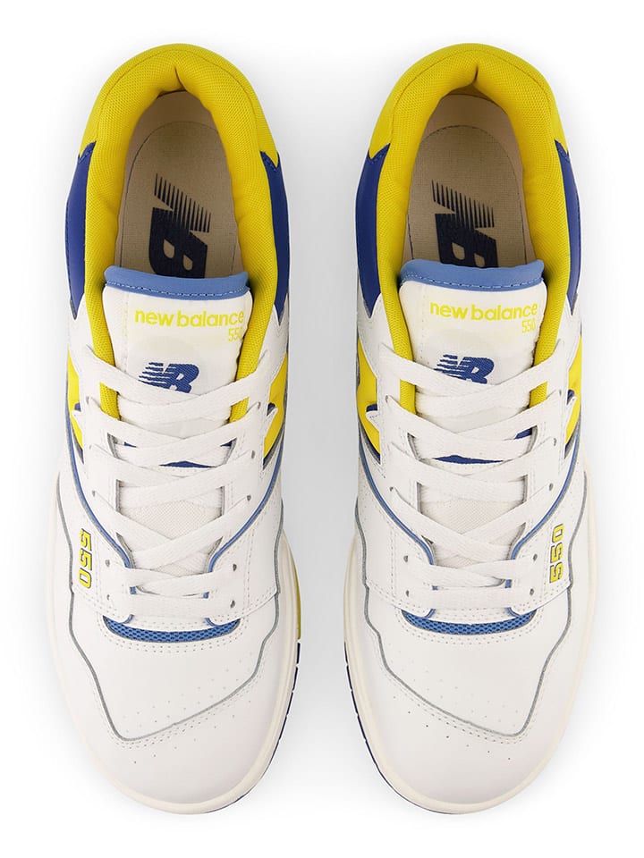 Кроссовки на шнуровке 550 New Balance, цвет weiß/gelb — фото 4