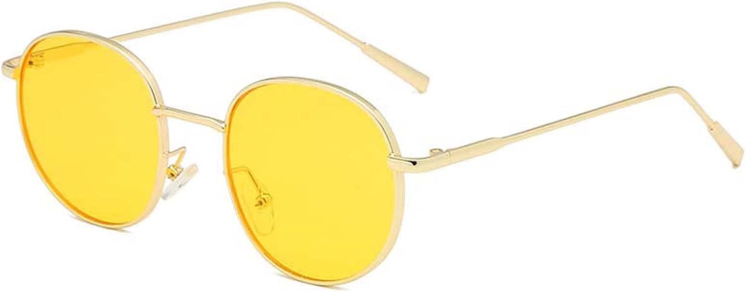 

Солнцезащитные очки XINXIN в стиле хип-хоп с металлической круглой оправой в ретро-стиле, для отдыха на природе и пляже, для мужчин и женщин (цвет: D, размер: средний), D