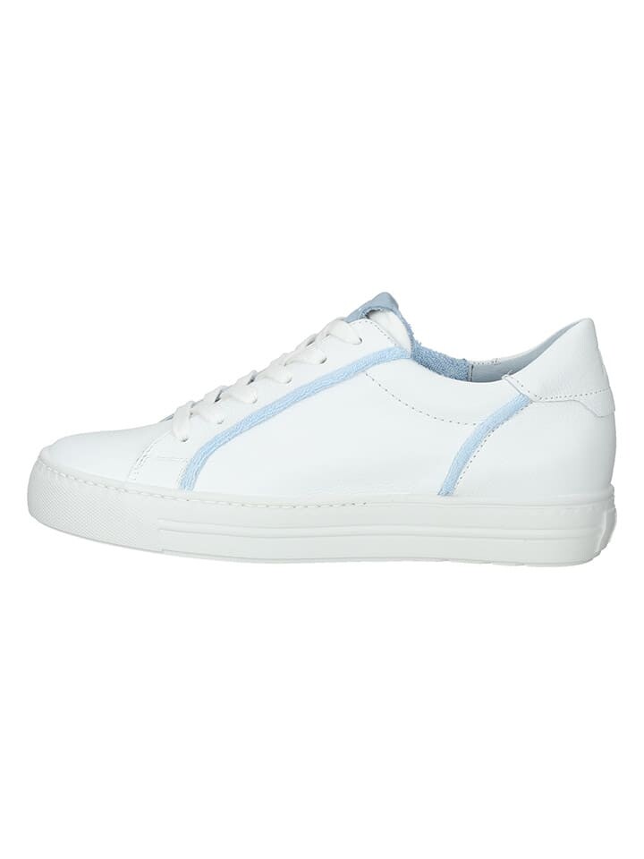 Кроссовки на шнуровке Paul Green Leder-Sneakers, цвет Weiß/Hellblau — фото 2