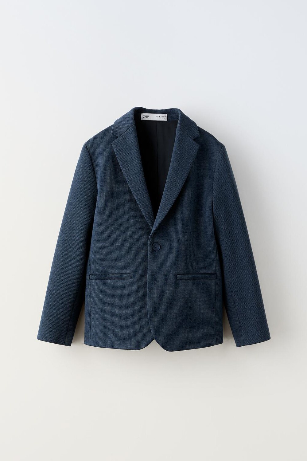 

Комфортный костюмный блейзер ZARA, темно-синий