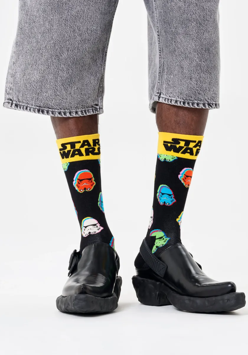 

Длинные носки Happy Socks (2 шт.) с эффектным пламенем, черный