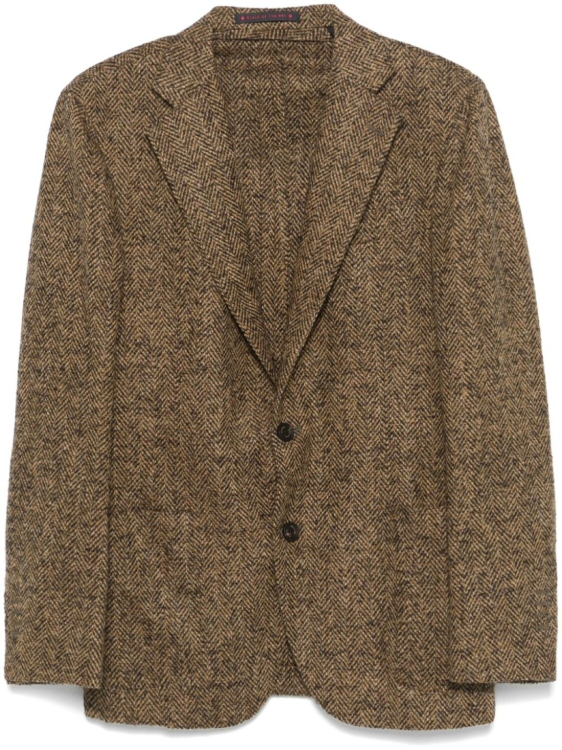 

Пиджак с узором в елочку Bagnoli Sartoria Napoli, коричневый